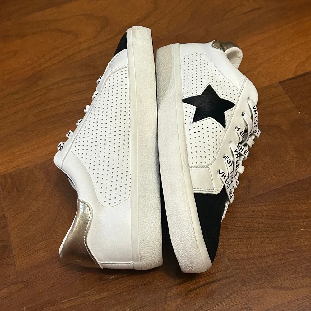 Vintage Havana Star Sneakers White Black Gold Fashion Casual Shoes Women's‎